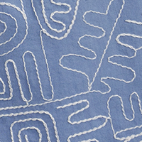 DIANE CHAMBRAY BLUE EMBROIDERY
